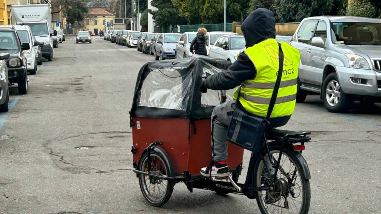 consegna a impatto 0 in bicicletta cargo per il BtoB servizi per bar